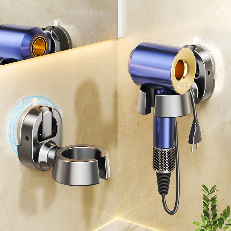 吸盘吹风机置物架卫生间壁挂电吹风支架浴室绕线风筒家用收纳神器