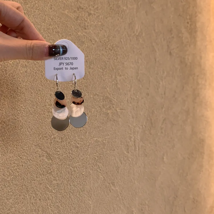 合金贝壳耳饰 贝壳流苏耳环女2025新款轻奢小众高级感气质耳钩