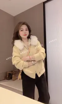 「大毛领-冬日暖光」连帽轻奢针织外套秋冬新款小个子显瘦上衣