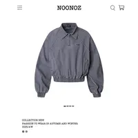 NOONOZ潮牌美式复古解构水洗半拉链卫衣男秋季中性风短款工装外套