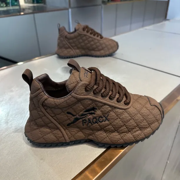 66-896秋冬新款男士休闲鞋时尚百搭低帮厚底皮面运动老爹鞋