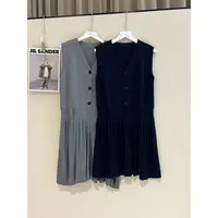 百褶背心针织连衣裙WJ-332