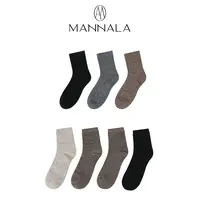 MANNALA丨美利奴羊毛纯色百搭17.5保暖驼绒袜长袜 Q0227
