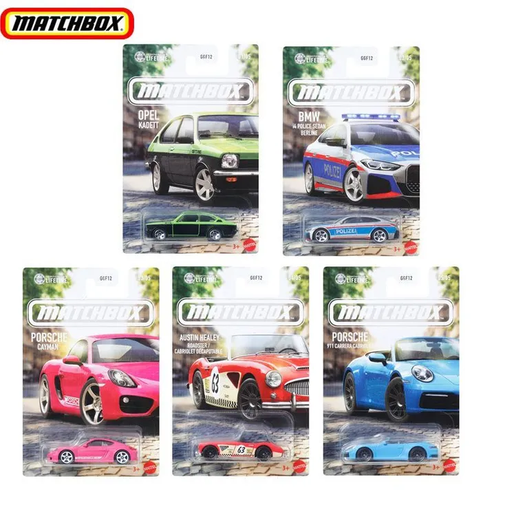 美泰火柴盒小车高普欧宝宝马警车粉色保时捷仿真合金车模GGF12