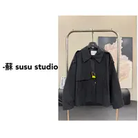 KF25111翻领休闲宽松短外套