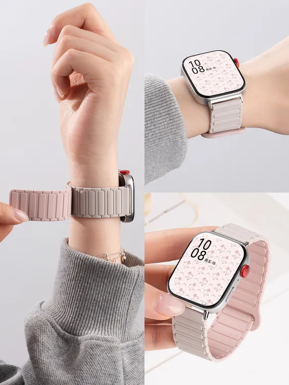 适用华为fit4表带智能女款带硅胶磁吸一体华为fit3女款男款腕表带