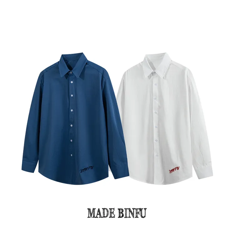 MADE BINFU 2026年春季新品 宽松慵懒风简约情侣装高级长袖衬衫