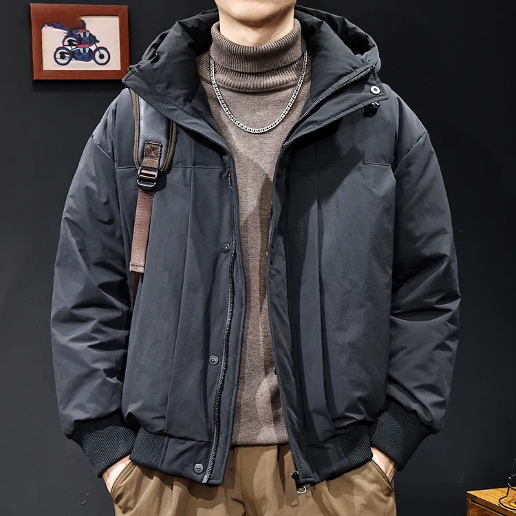 MR.MUDI/穆迪先生美式白鸭绒连帽羽绒服男士新款加厚保暖休闲外套