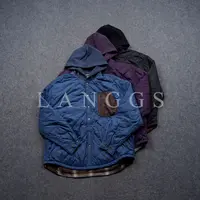  LANGGS&浪叔 25秋季连帽菱形格B面格子绗缝双面穿外套-251128