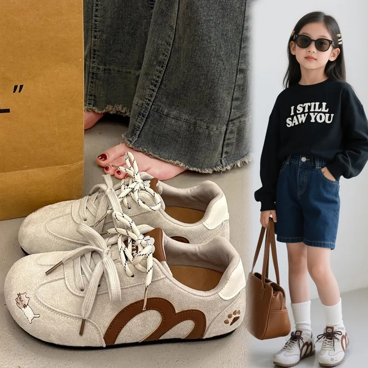 女童运动鞋2025新款秋季儿童德训鞋阿甘鞋轻便休闲百搭春秋中大童