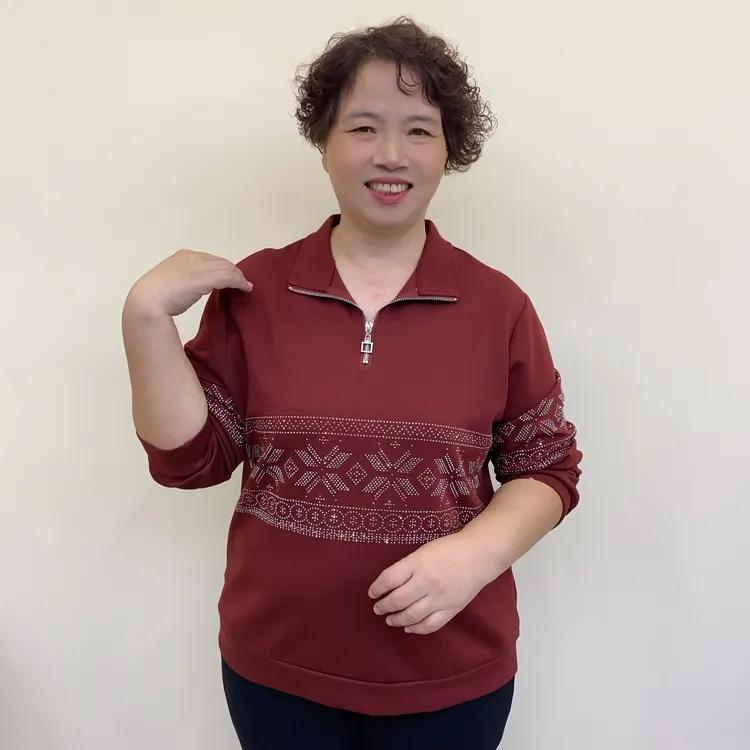 秋季中老年洋气妈妈装气质时尚翻领宽松休闲运动女装长袖5588