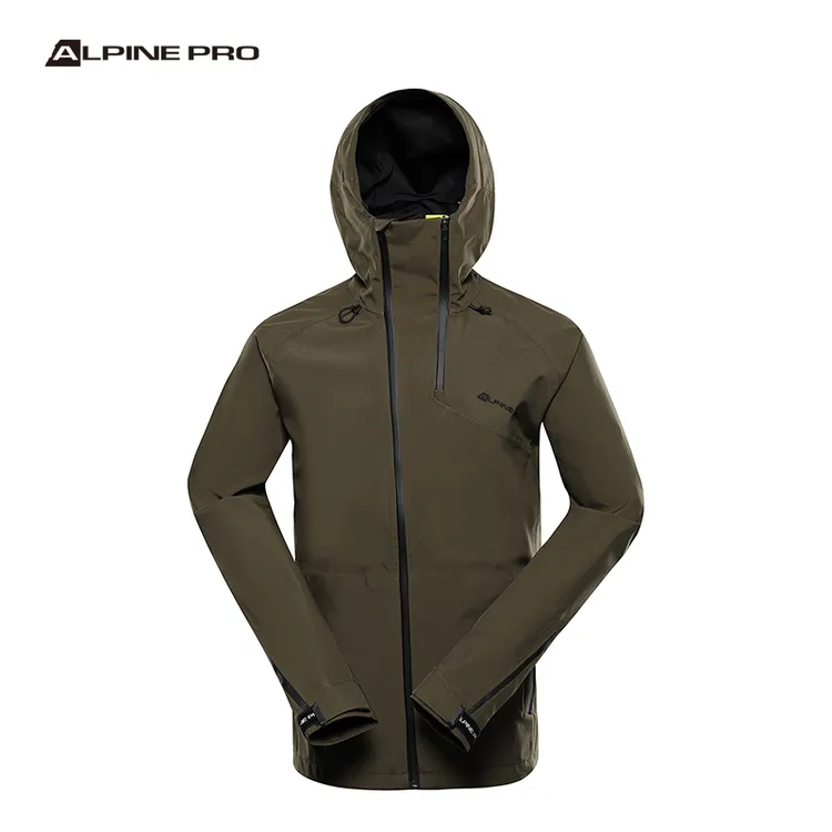 阿尔派妮2024秋冬新品压胶防水软壳衣男士户外运动外套连帽