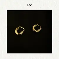 合金耳饰 3CC【C位素圈】质感素圈耳环百搭圈圈耳饰60361
