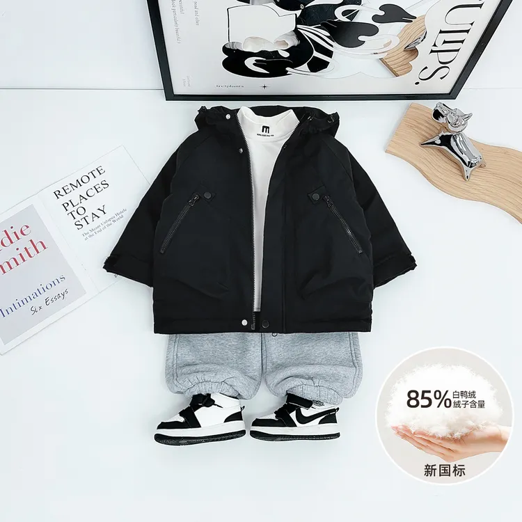 羽绒服冬加厚儿童外套冬装新国标90白鸭绒 HZ251130 悠悠童话童装