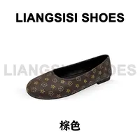 【老花单鞋】梁思思SHOES新款平底玛丽珍单鞋-HT731
