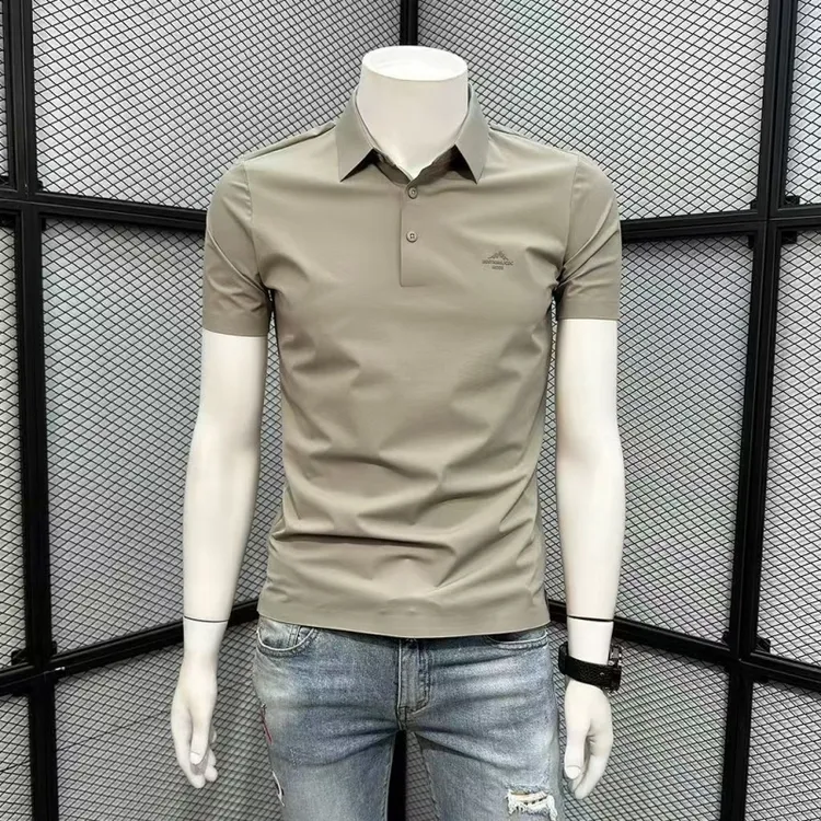 真维斯夏季无痕冰丝polo衫男款商务休闲翻领短袖T恤修身半袖上衣