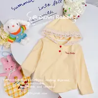 「Dannirabbit」【秋の物语】字母简约爱心扣女童连帽打底衫【K-1170】