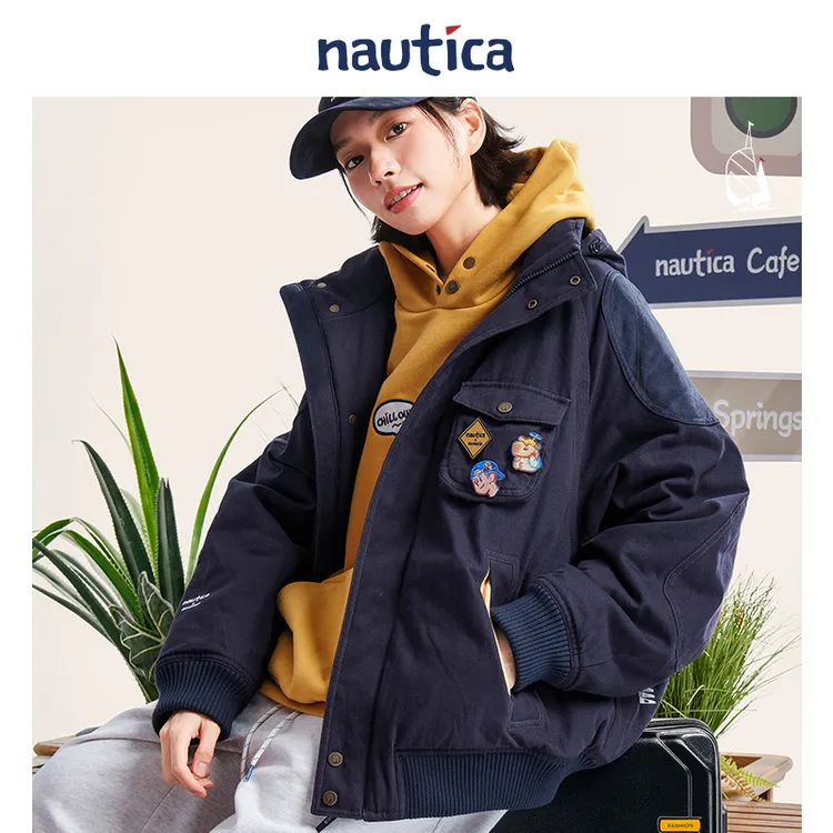 【联名系列】nautica×爆尼膏联名经典工装立领厚外套BGJW5401