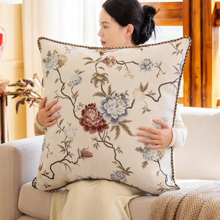 2025新款抱枕沙发客厅轻奢高级感大号靠垫靠枕大靠背垫欧式抱枕套