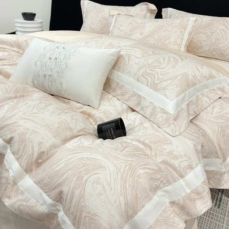 轻奢A类长绒棉纯棉四件套全棉被套亲肤床单高级感床上用品四季款