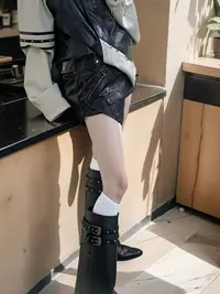 【佳宝】  皮裙  时尚辣妹女装  