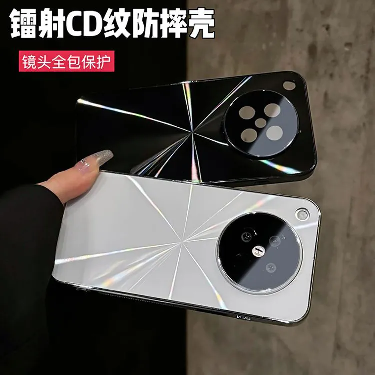 镭射CD纹电镀适用oppofindx8S/X8S+手机壳全包防摔防滑条创意简约