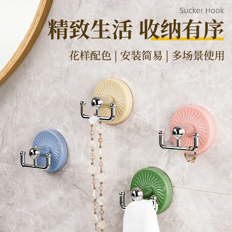 创意强力挂钩免打孔可拆卸无痕粘胶贴卫生间墙壁耐用门后毛巾粘钩