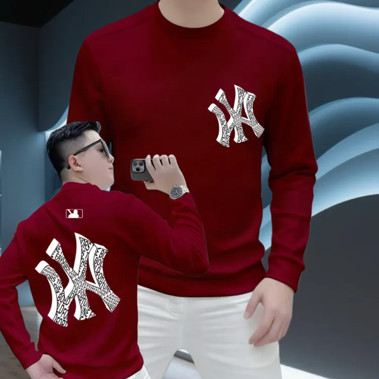 男士卫衣2025秋冬新款潮流时尚加绒爆款印花套头圆领男装长袖上衣