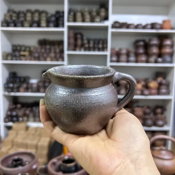 纯手工土陶罐甘肃煮罐罐茶专用煮茶罐子陕西围炉煮茶粗陶罐柴窑烧