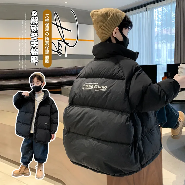儿童棉服男童冬季加厚棉衣2025新款帅气冬装中大童男孩面包服外套