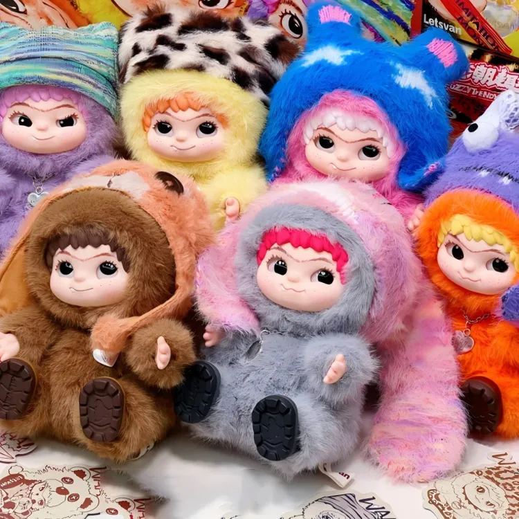 WAKUKU现货捣蛋系列塘胶日记狐狐兔摆件盲盒毛绒娃娃wakuku包挂件