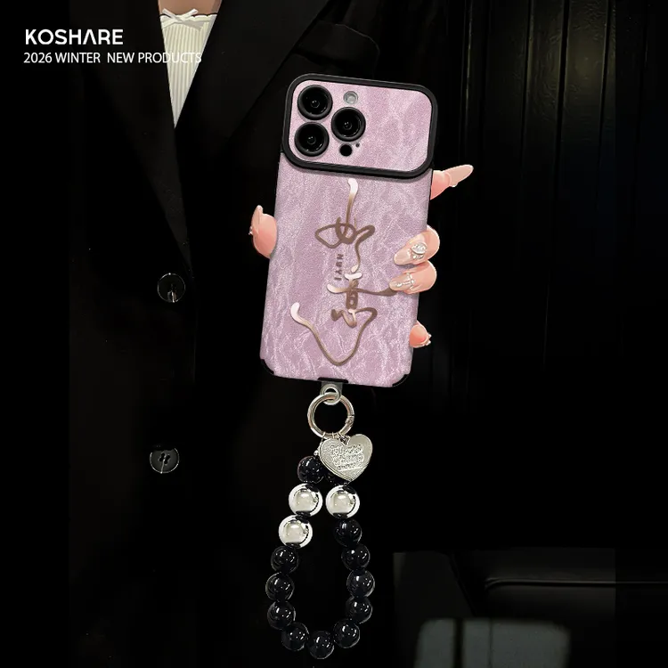 如意雪山纹适用苹果vivo华为oppo小米iPhone大视窗贴皮手链手机壳