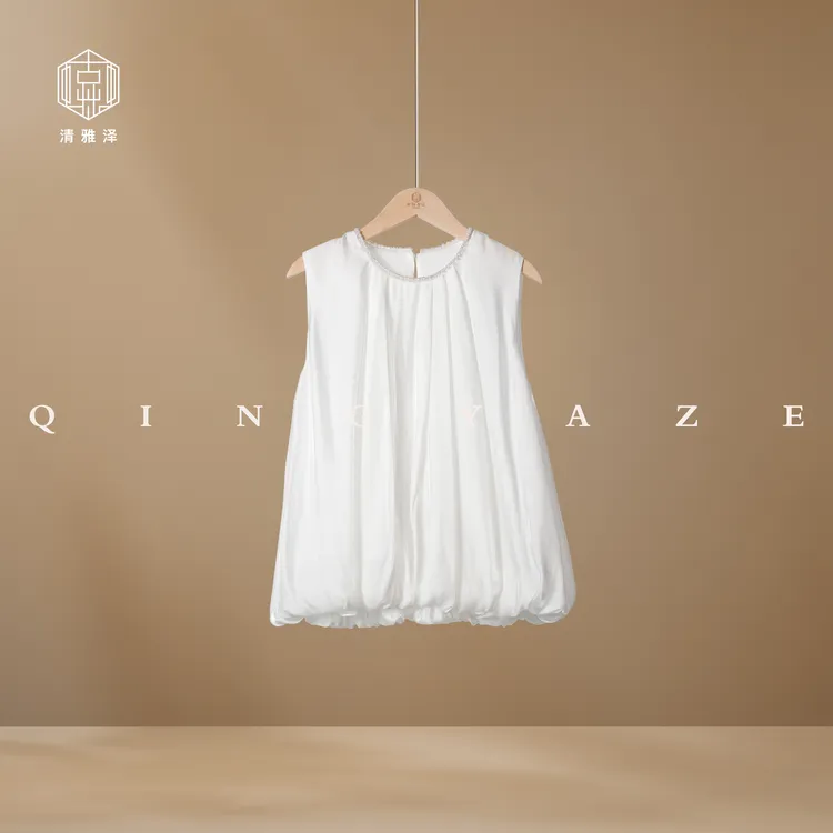 白云朵朵！定制流光纱新中式上衣！GZ5808