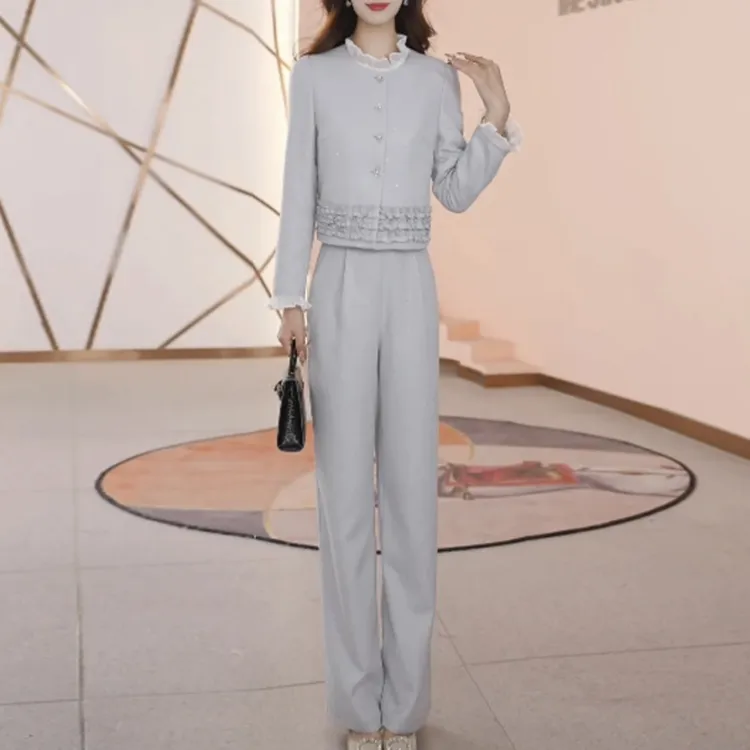 【三件套】2025秋季新款时尚修身气质洋气休闲收腰显瘦减龄女装套裤