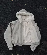 W415 座山雕加绒加厚外套男cleanfit重磅帆布水洗棉服夹克