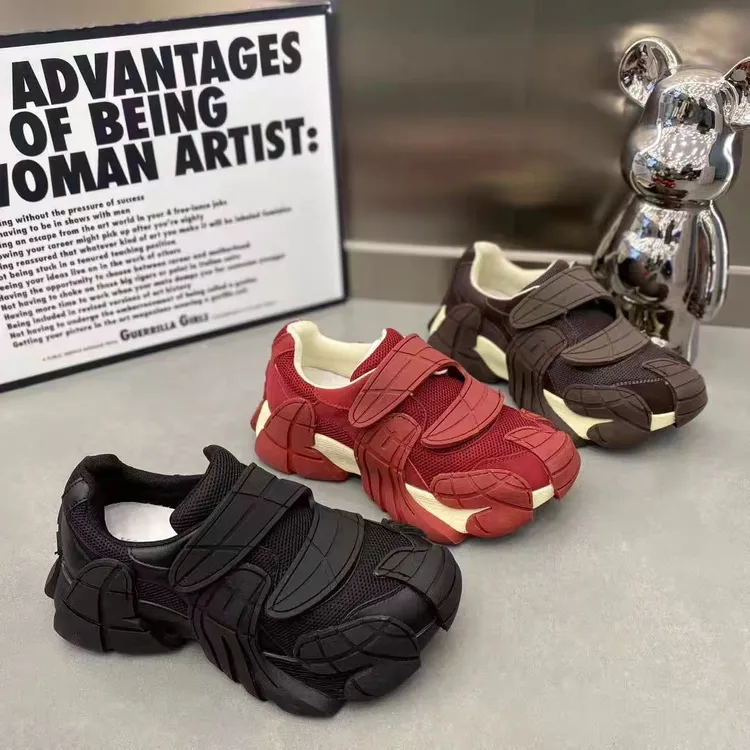 【晨晨格调】超酷风魔术贴【增高5cm】巴家定制走秀款10XL老爹休闲鞋