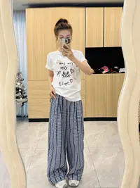 【心心眼猫】十三行夏东大门ins百搭减龄宽松显瘦韩系印花短袖T恤