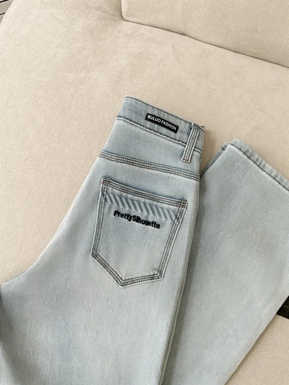 2025夏季新款新款八面微弹【晴空絮】窄版直筒裤