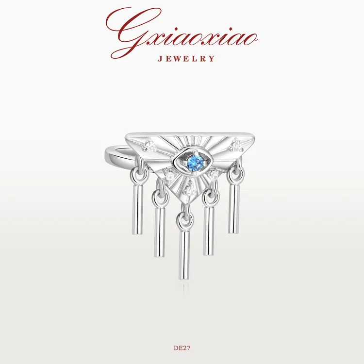 G XIAOXIAO 镀K金【恶魔之眼】法式气质高级个性百搭耳夹 DE27