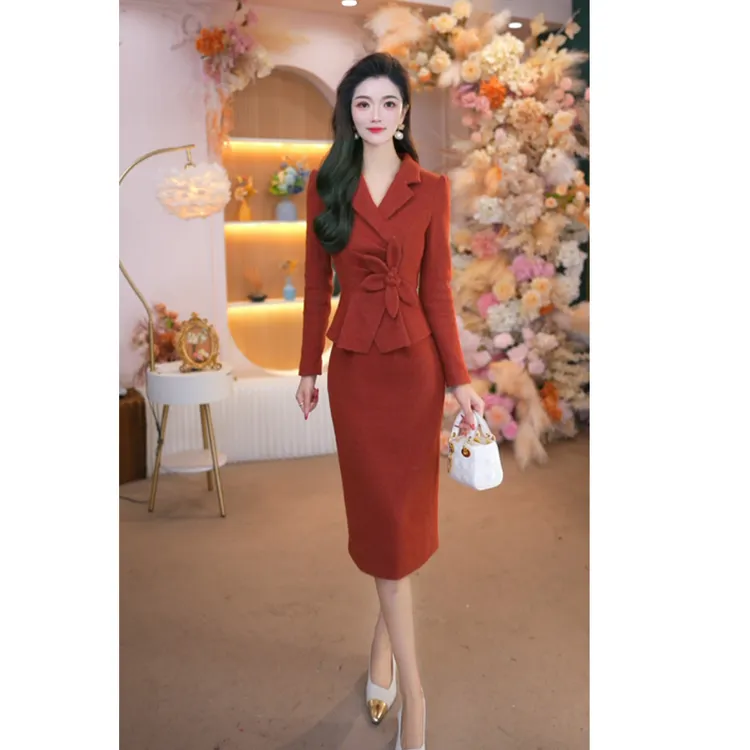 2025裙子秋冬款新款气质法式长袖轻奢名媛高级感包臀连衣裙25146