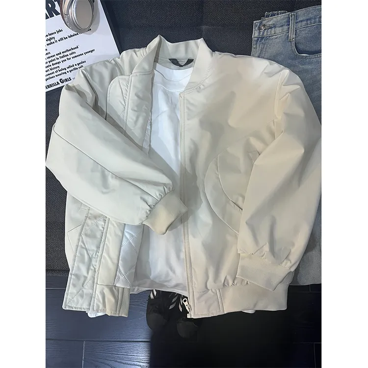 美式短款ma1飞行夹克棉服男款秋冬季加厚cleanfit棒球服棉衣外套