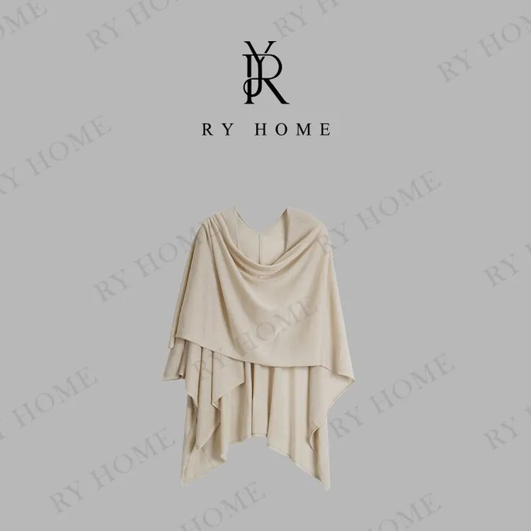 【容雨RYHOME】天丝亚麻长款慵懒风针织披肩外套252M2966