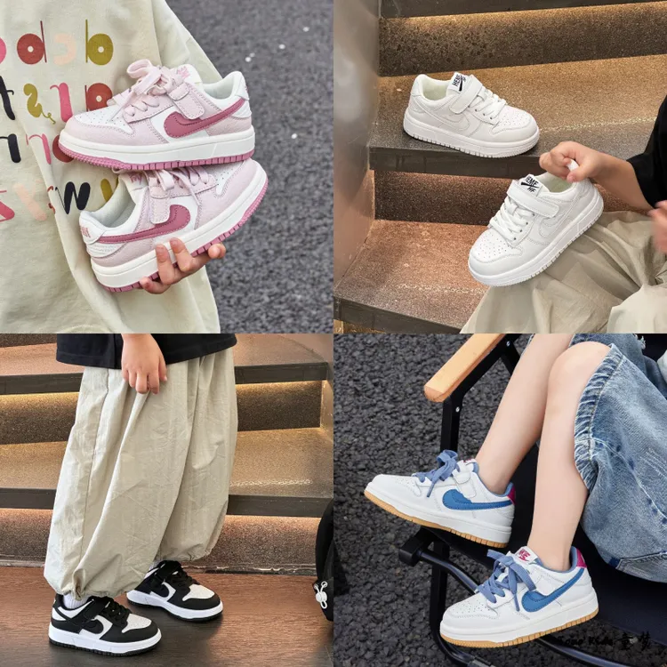 Tomokids【潮童必备】韩版百搭童鞋透气舒适潮流学生时尚低帮AJ板鞋