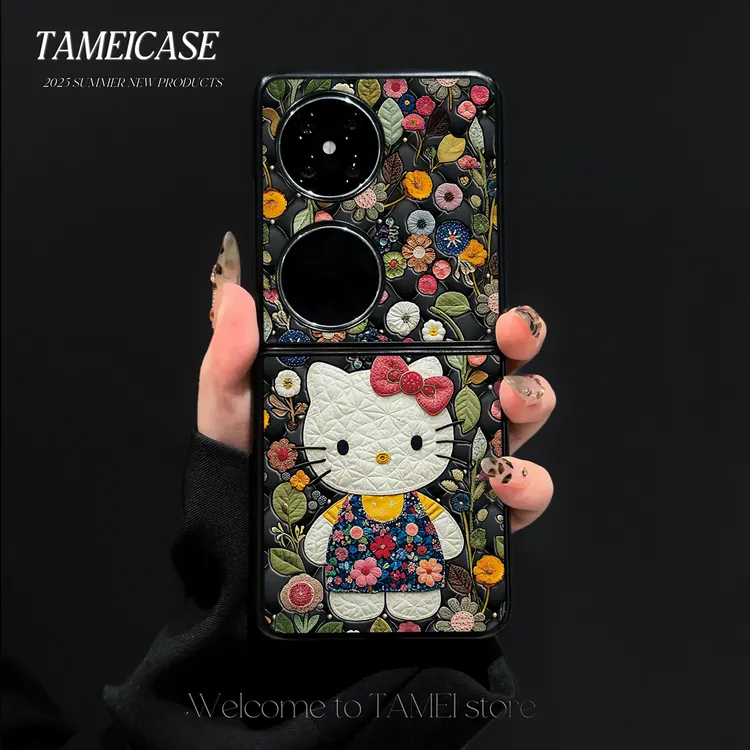 园丁KT猫羊皮适用华为pocket2手机壳FINDN3FLIP折叠屏华为pockets