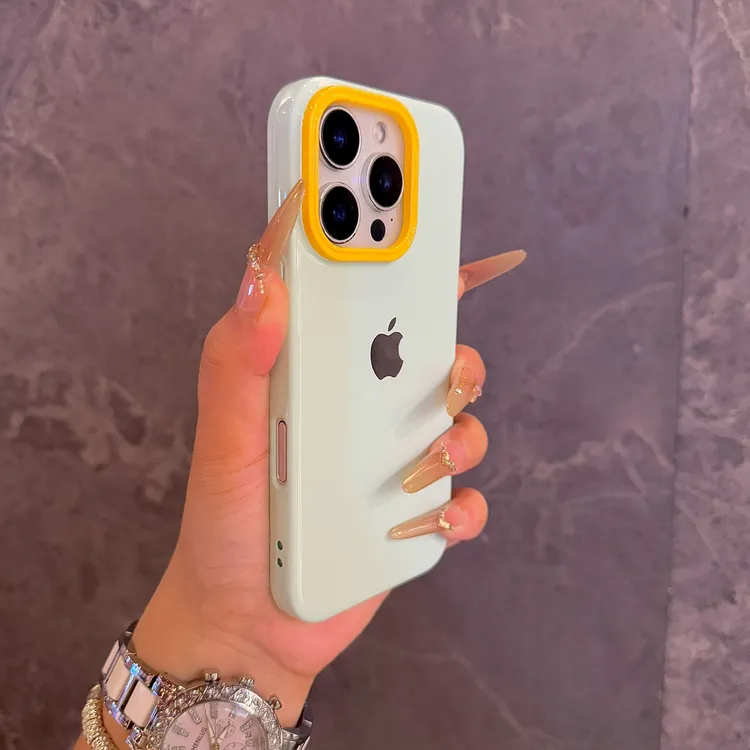 新款高颜值撞色镜头适用于iPhone16手机壳14苹果15promax简约13硬