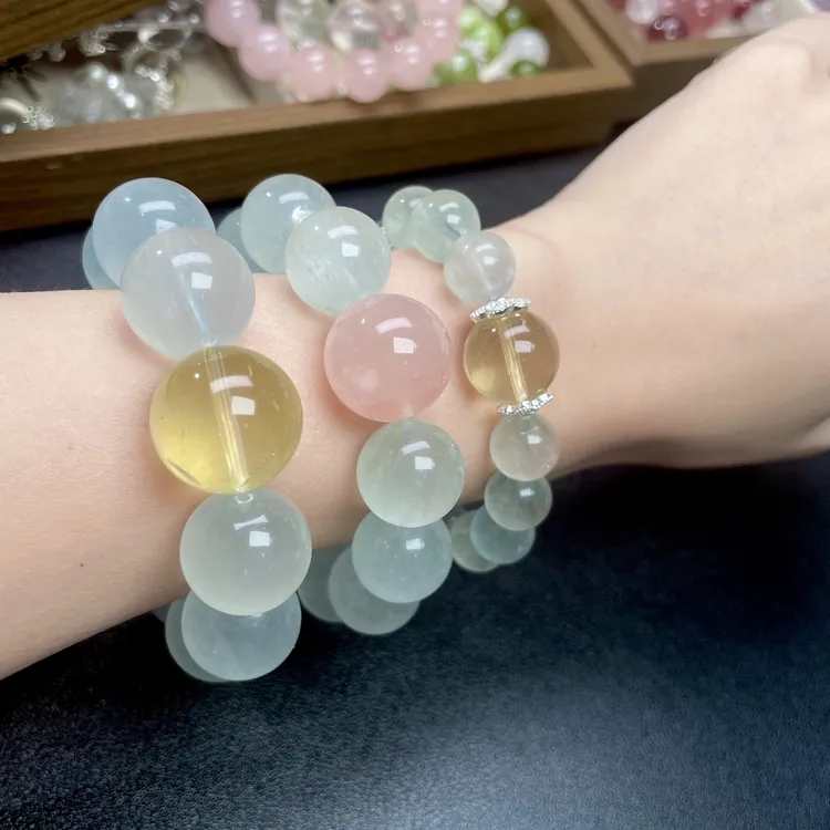 手链 拉丝薄荷绿萤