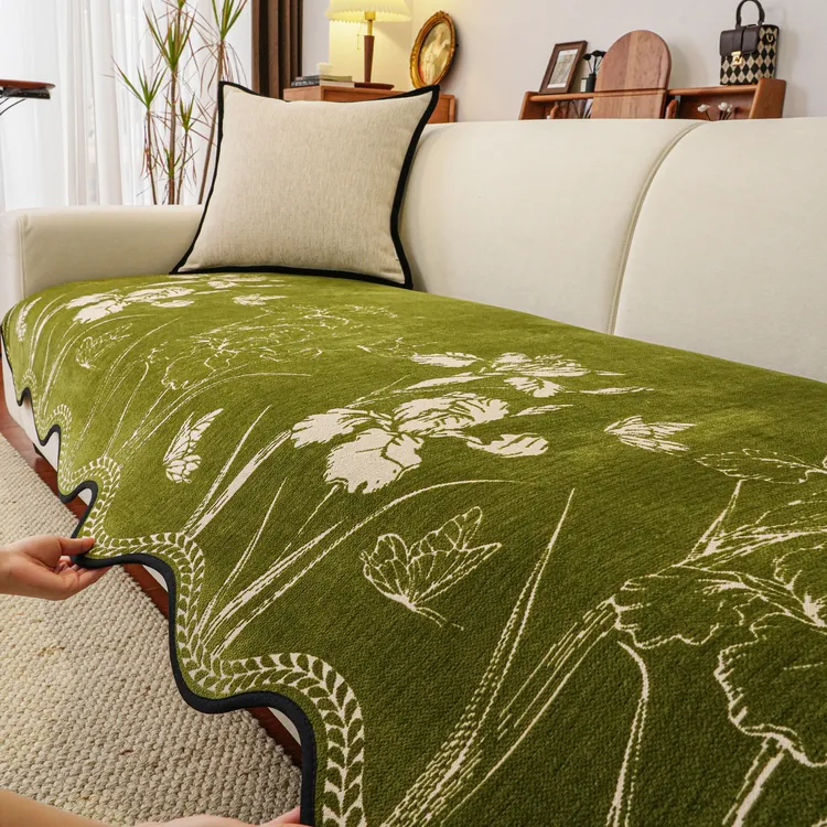 足姿新款2025沙发垫轻奢高级感四季通用皮沙发现代防滑坐垫盖布巾