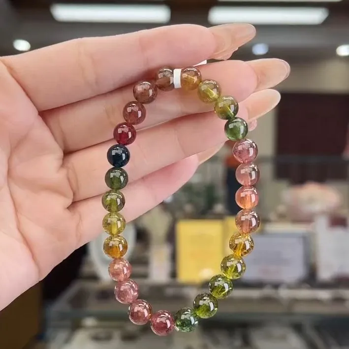 01371725碧玺/未镶嵌7mm+碧玺单圈25多样性发货