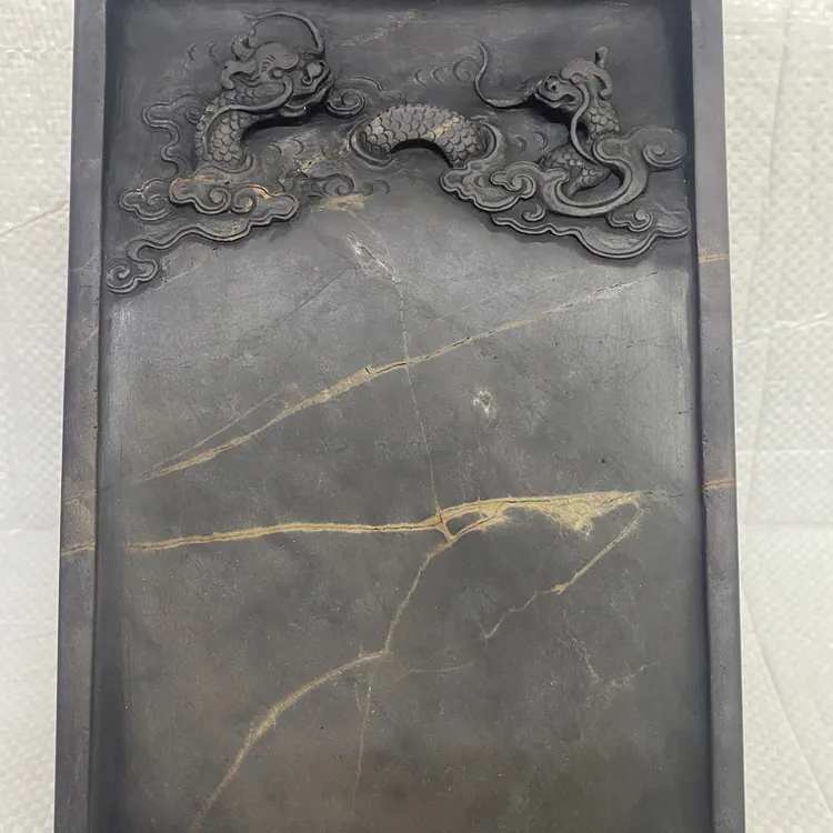 端砚上三坑老坑浮云洞雕望子成龙砚台石品上佳