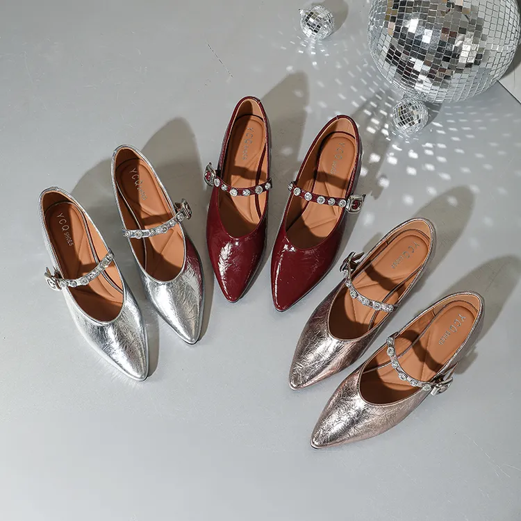 低跟尖头单鞋玛丽珍复古真皮凉鞋女穿搭好物皮鞋百搭夏季法式粗跟